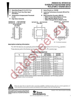 SN74AHC132DRE4 datasheet  